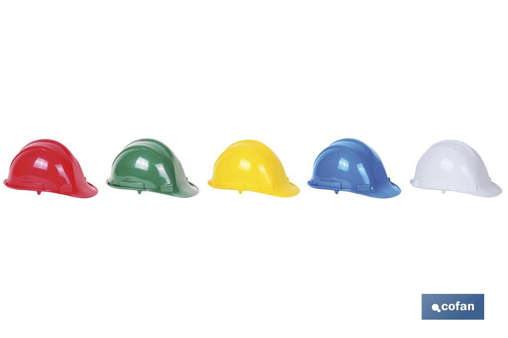 Casco de obra| Con regulador | Fabricado en ABS y polipropileno - Cofan