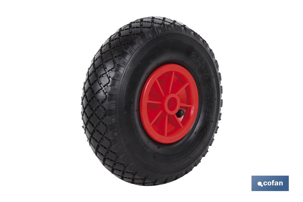 Wheel for hand trucks and sack trucks | With no bearing | Manufactured with pneumatic ABS tyre - Cofan