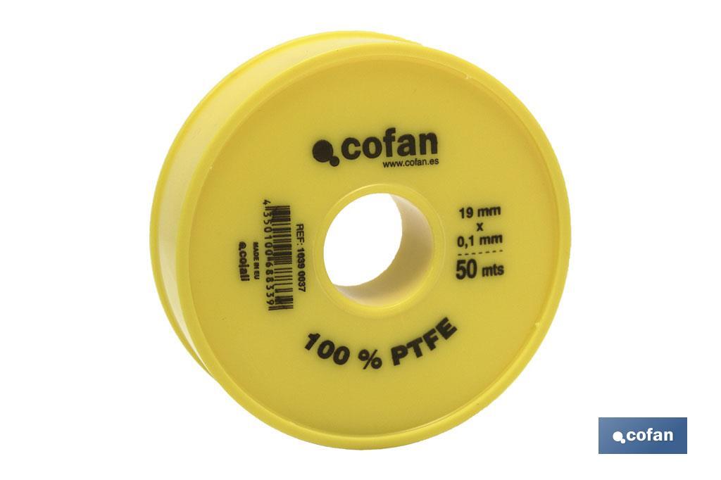 Rolo PTFE de 19mm x 0,10mm - Cofan