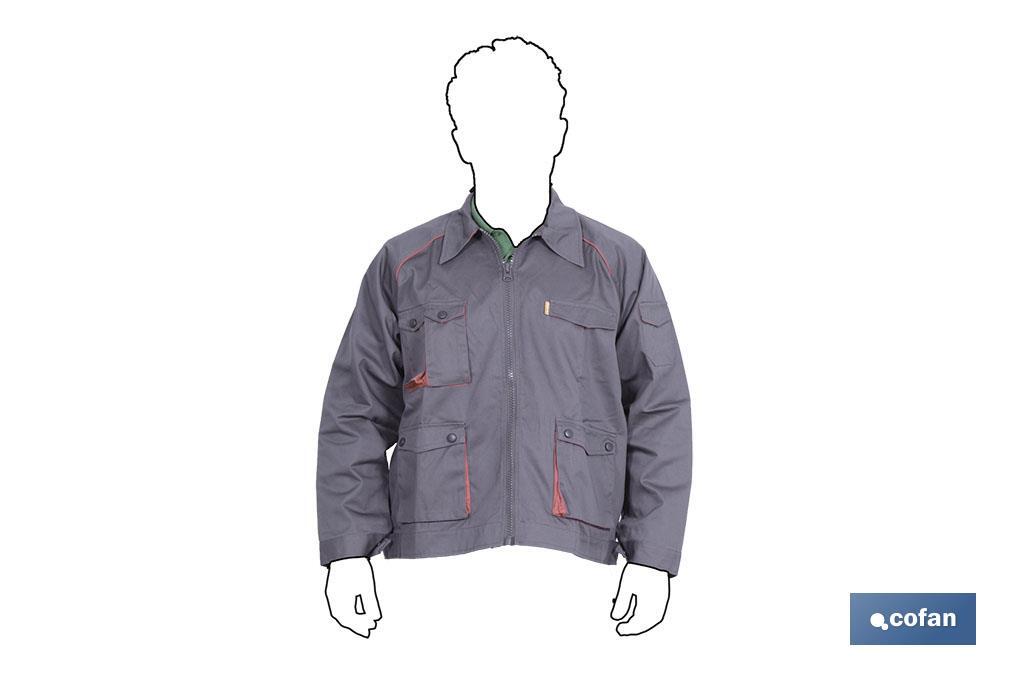 Grey/Red Work Jacket - Cofan