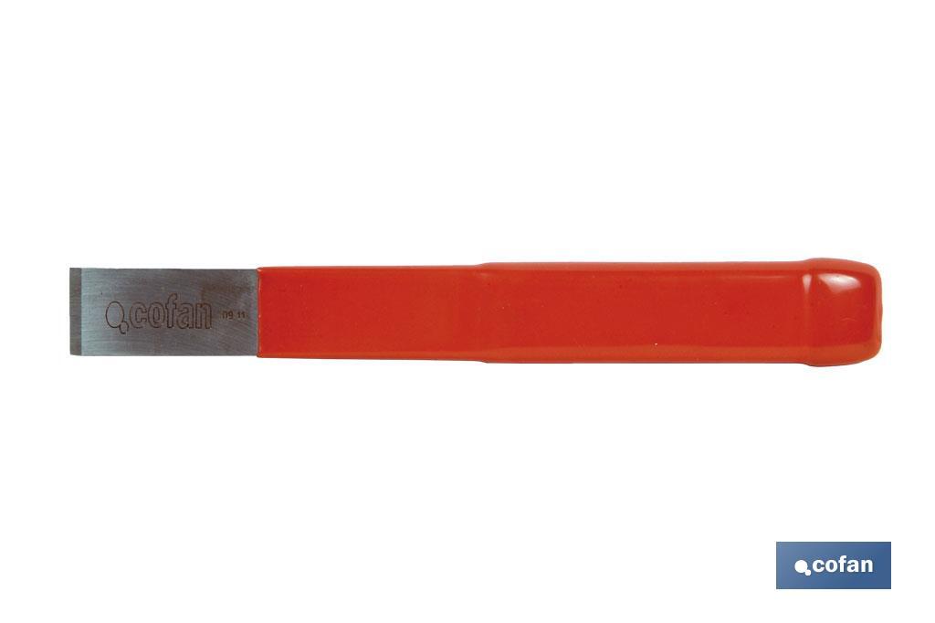 Flat chisel for sheetmetal workers | Extra slim chisel | Size: 20 x 200mm | Steel - Cofan