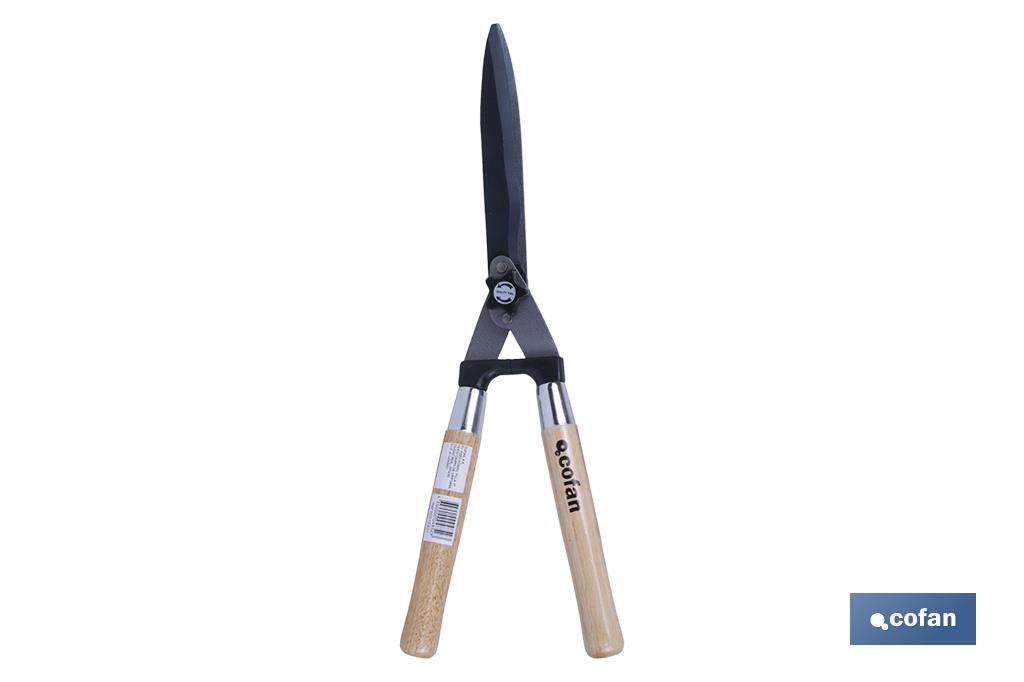 Cizalla corta setos profesional | Mango ergonómico de madera | Para jardinería y arbusto - Cofan