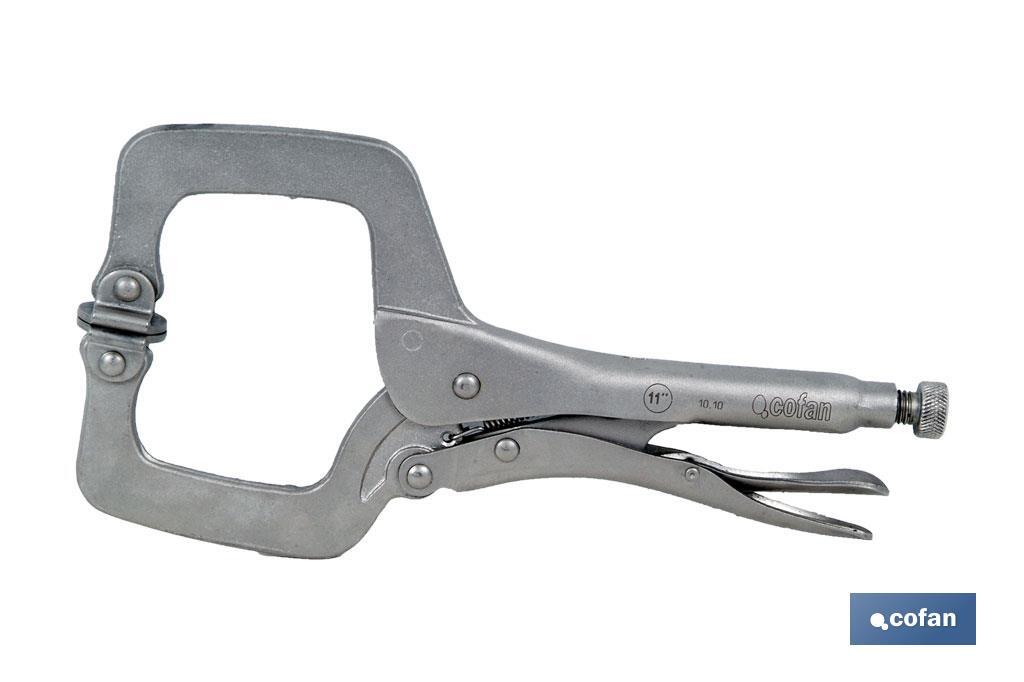 Locking C-clamp pliers | No tilting system | Length: 11" - Cofan