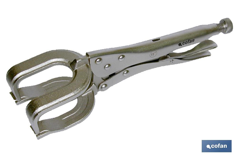 Locking pliers with jaws | Suitable for sheet metal plate | Length: from 8" to 11" - Cofan