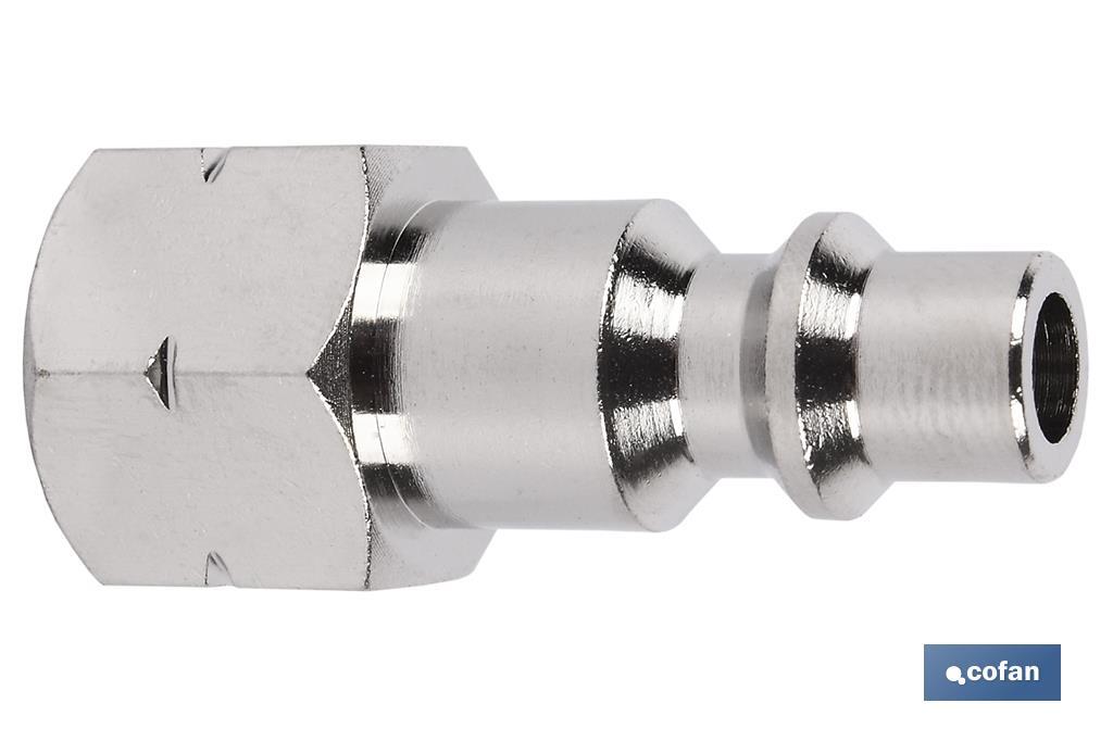 Conector de aire rosca hembra 1/2" | Acoplador rosca hembra BSP 1/2” para instalaciones neumáticas - Cofan