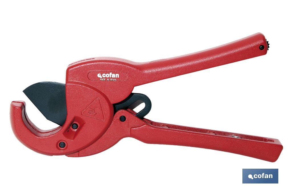 Pipe shears for plastic pipes | Diameter: 35mm (1" 3/8) | Instant Change System (ICS) - Cofan