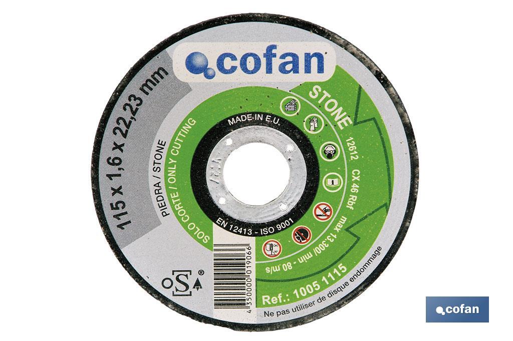 Schleifscheiben mit Siliciumcarbid für Stein - Cofan