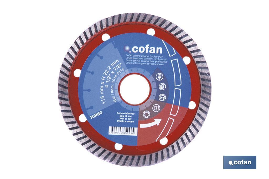 Universal diamond discs "general construction" - Cofan