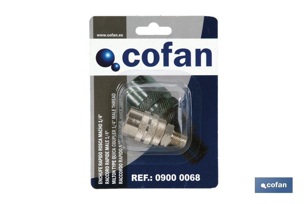 Male thread air quick coupler - Cofan