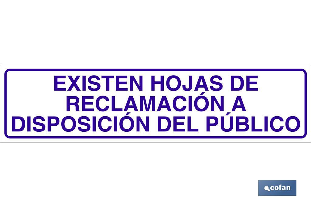 Existen hojas de reclamación a disposición del público - Cofan