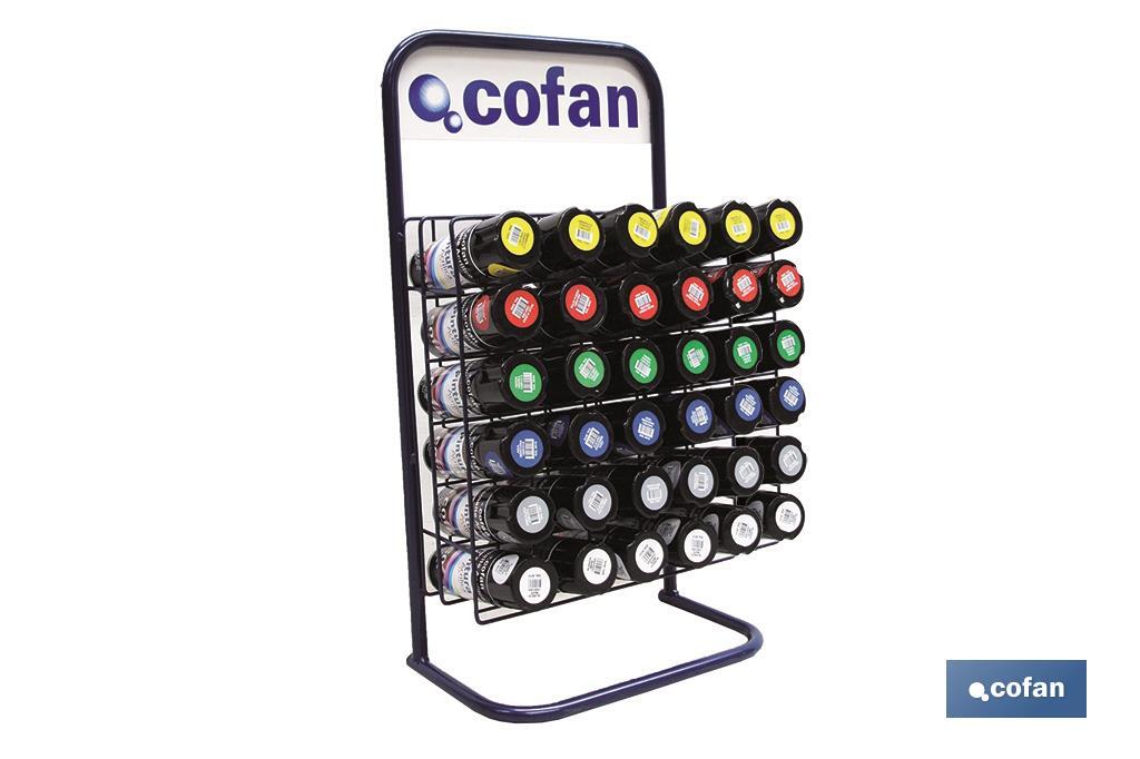 Display stand for 36 Acrylic spray paint (different colors) - Cofan