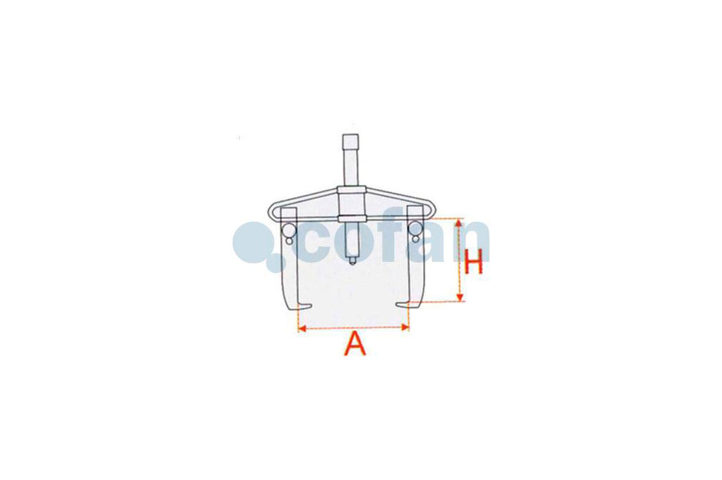 Universal sliding arm gear puller | With 2 articulated jaws | Available in various sizes - Cofan