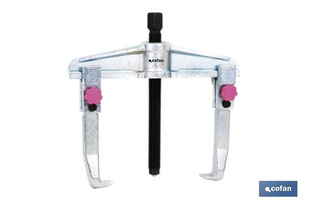 Universal sliding arm gear puller | With 2 articulated jaws | Available in various sizes - Cofan