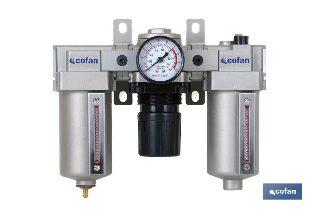 Filter with regulator and lubricant deposit 1" - Cofan