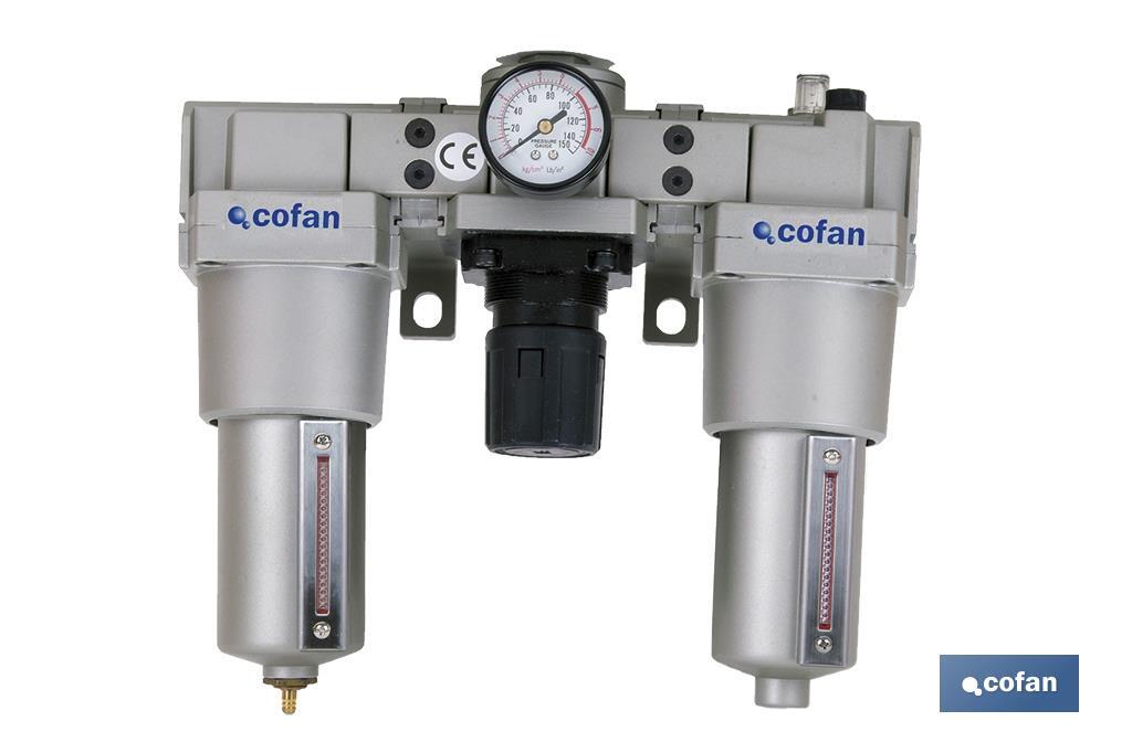 Filter with regulator and lubricant deposit 1/2" - Cofan