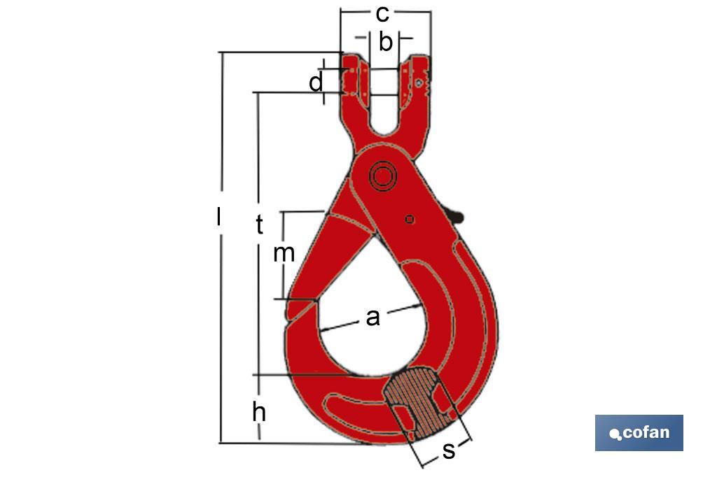 High security hook G-80 - direct connection - Cofan