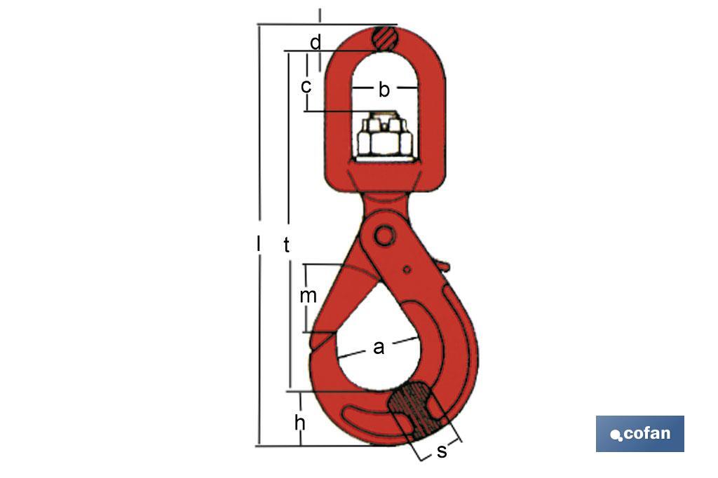 Drehender Haken Hoher Sicherheit G-80 - Cofan