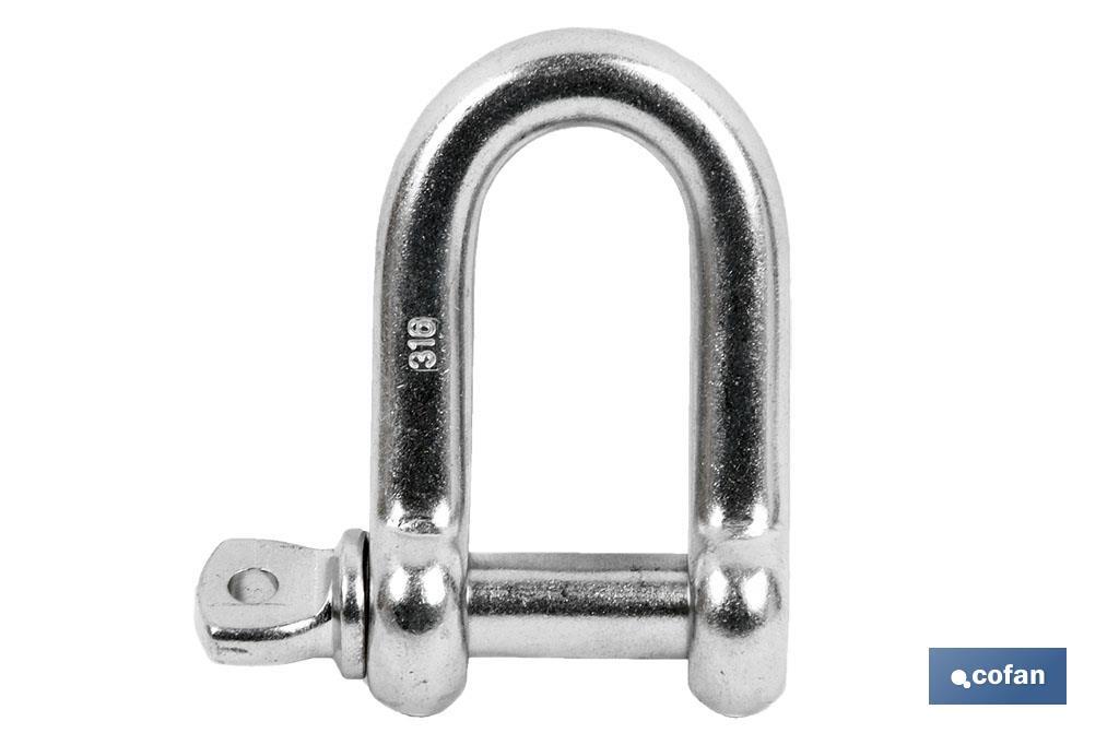 Galvanized straight shackle - Cofan