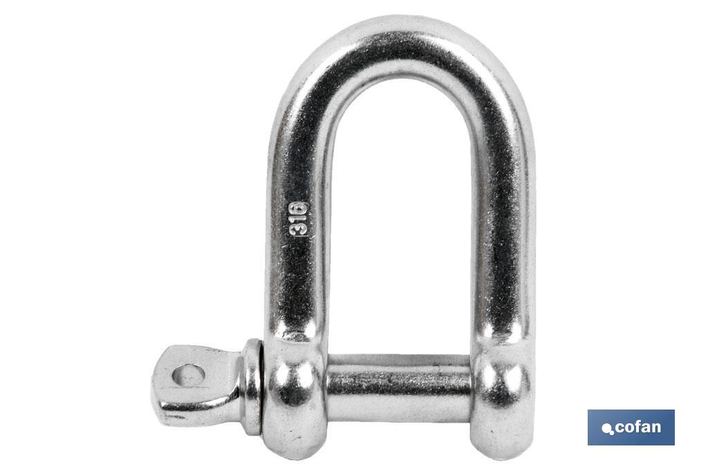 Straight shackles made of stainless steel A-2 - Cofan