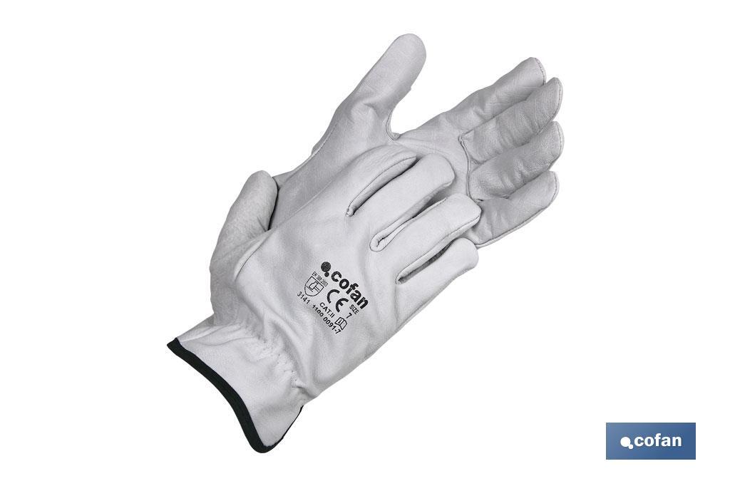 Cow leather glove | Standard quality | Safe and comfortable gloves | Tough and durable gloves - Cofan