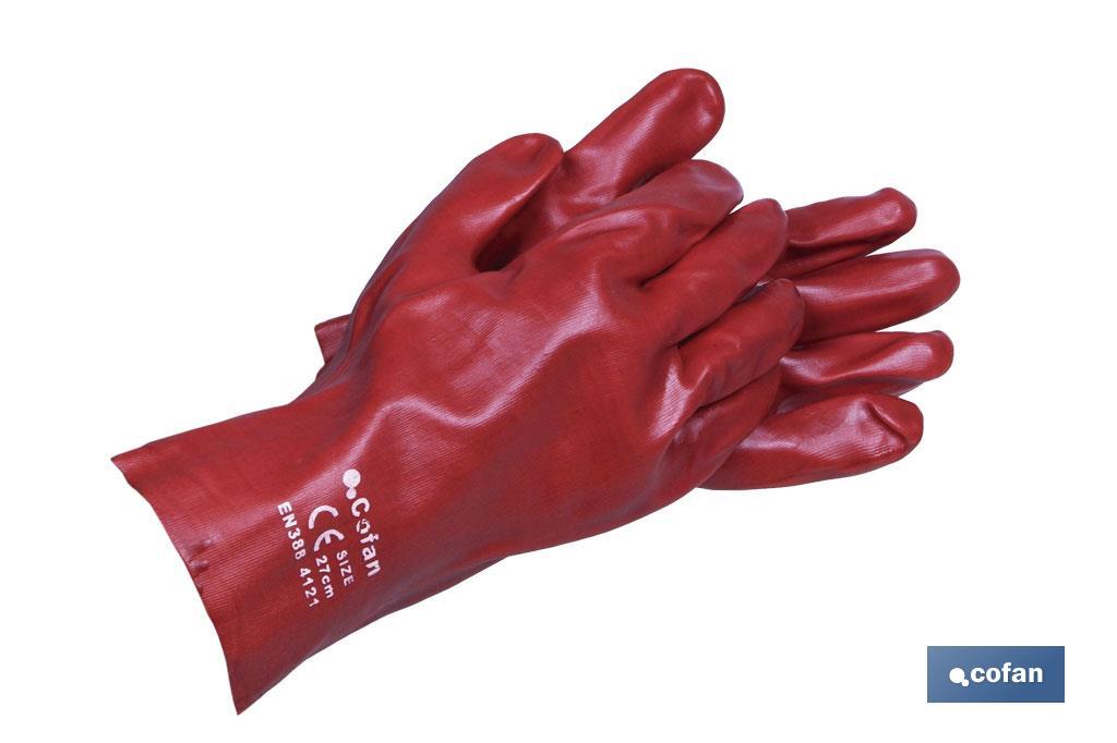 Wasserabweisende Handschuhe aus PVC 27cm - Cofan