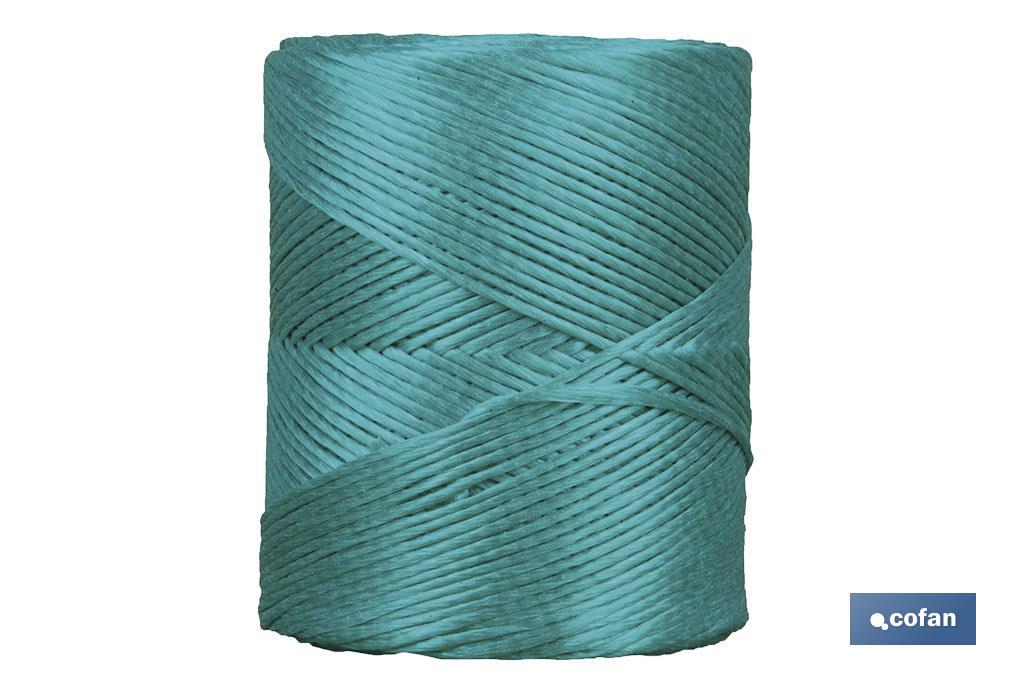 Green synthetic raffia thread - Cofan
