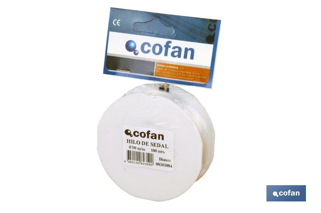 Mono-thread fishing line 100% nylon, white - Cofan