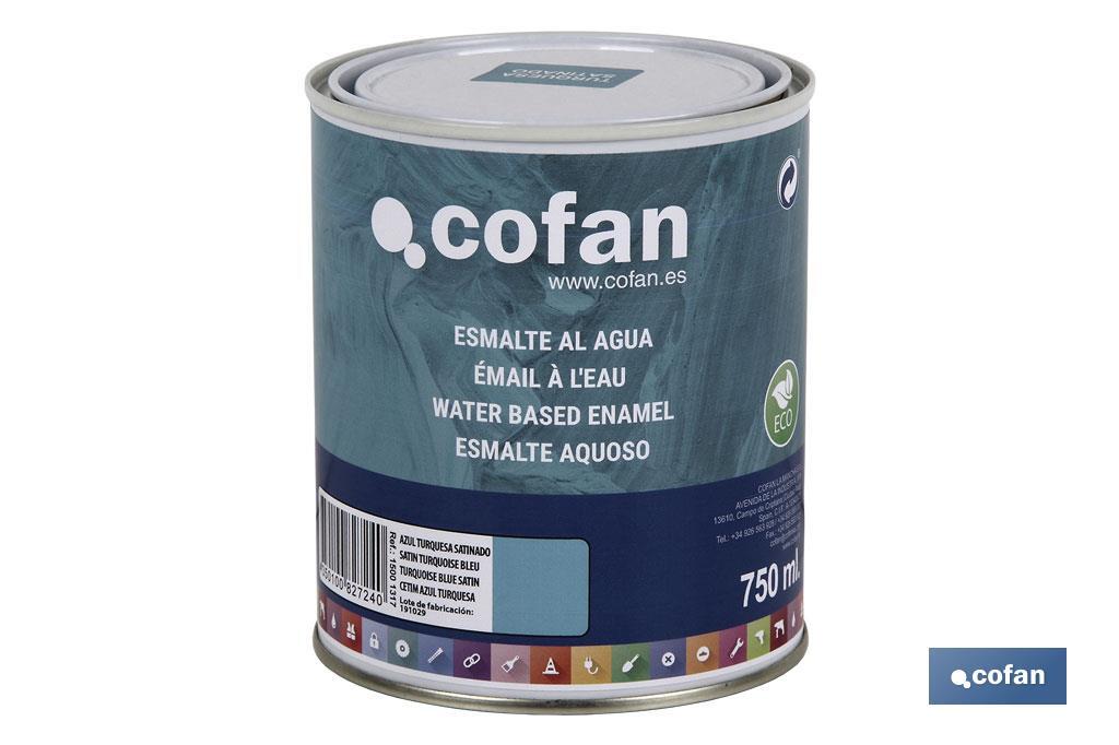 Ecological water-based enamel | 750ml | Several colours - Cofan
