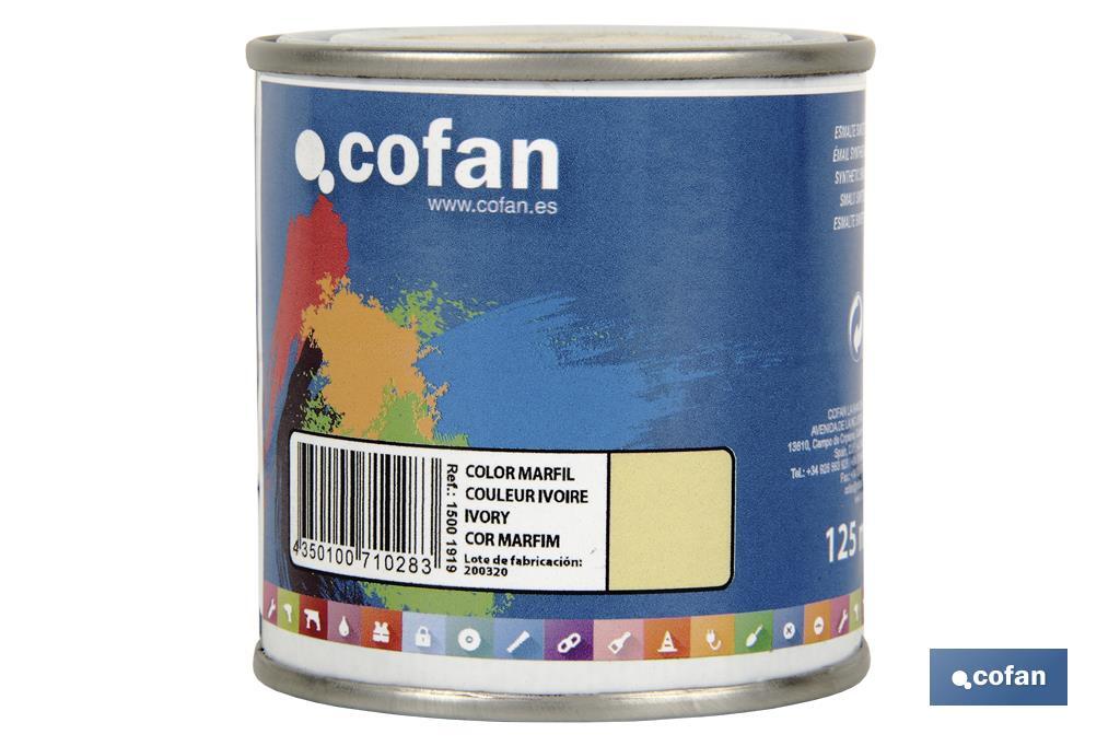 Esmalte Sintético | Em várias Cores | Embalagem 125 ml, 375 ml, 750 ml ou 4 L - Cofan