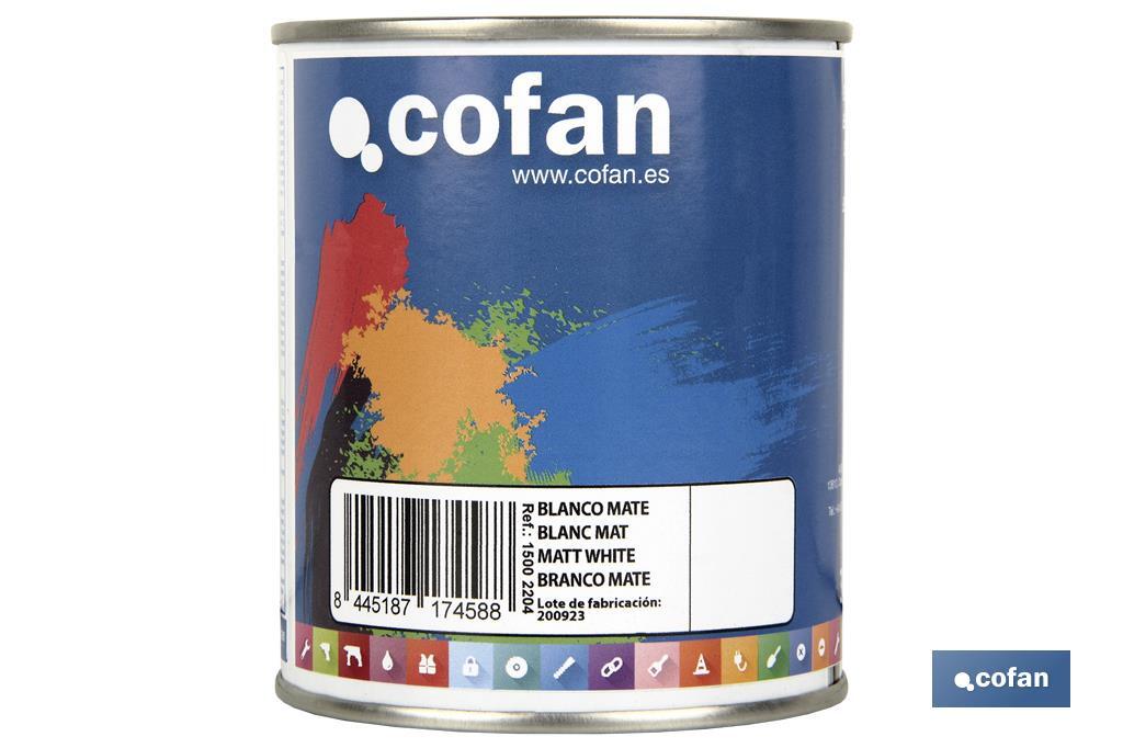 Esmalte Sintético | Em várias Cores | Embalagem 125 ml, 375 ml, 750 ml ou 4 L - Cofan