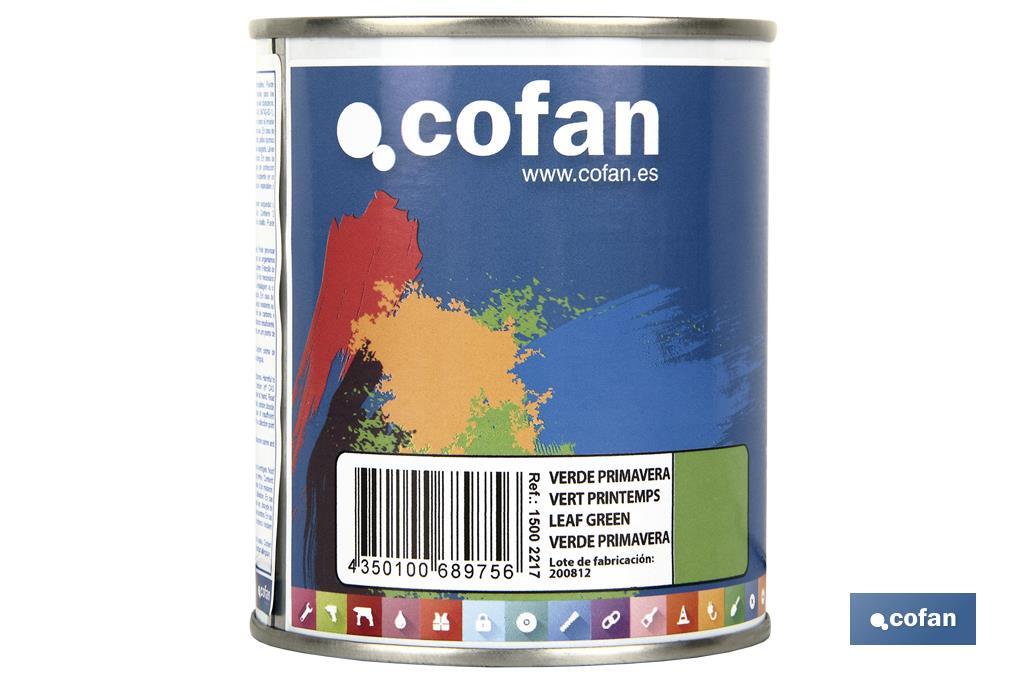 Esmalte Sintético | Em várias Cores | Embalagem 125 ml, 375 ml, 750 ml ou 4 L - Cofan