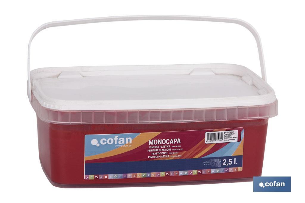 Pintura Plástica Monocapa | Diferentes colores  | Apta para usar en interior - Cofan