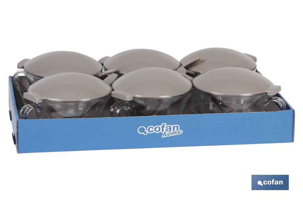 Açucareiro com tampa | Modelo Albahaca | Polipropileno e Poliestireno | Capacidade 120 ml | Varias cores - Cofan