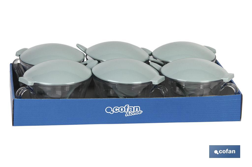 Açucareiro com tampa | Modelo Albahaca | Polipropileno e Poliestireno | Capacidade 120 ml | Varias cores - Cofan