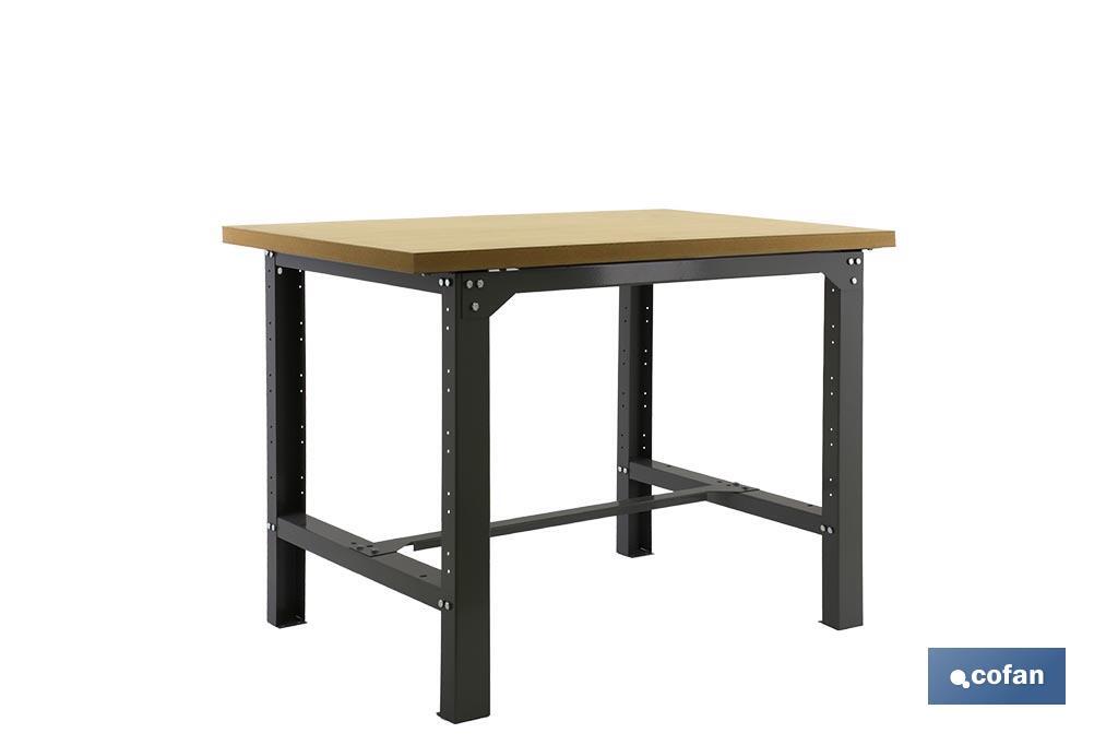 Table de travail en acier | Résistante et polyvalent | Couleur anthracite | Disponible en plusieurs dimensions - Cofan