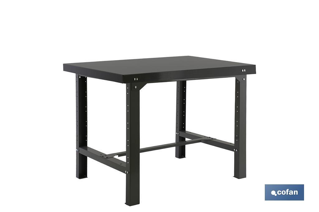 Table de travail en acier | Convient pour atelier et garage | Couleur anthracite | Dimensions : 120 x 73 cm - Cofan