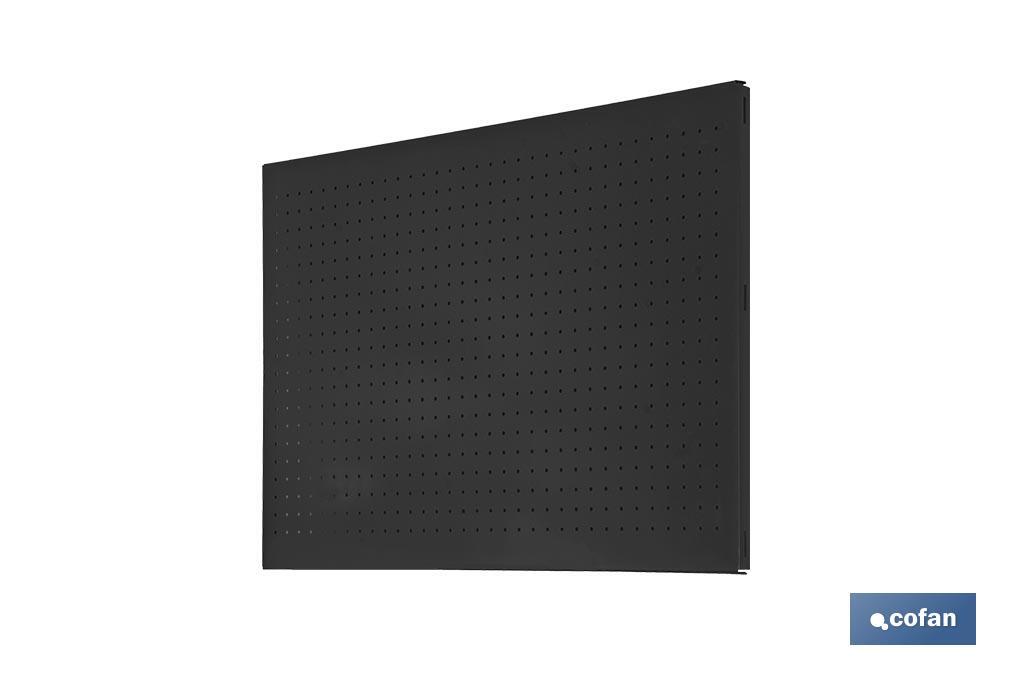 Panel de herramientas perforado | Tablero de acero | Incluye 8 ganchos y material de fijación | Disponible en diferentes medidas - Cofan