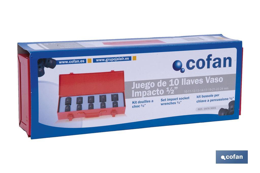 Juego vasos de impacto 1/2" - Cofan