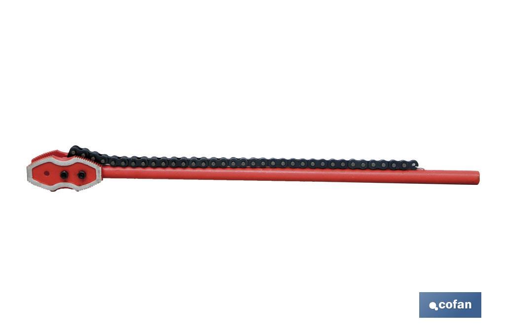 Llave de cadena reforzada reversible | Medidas apertura 6" |Longitud total 900 mm - Cofan
