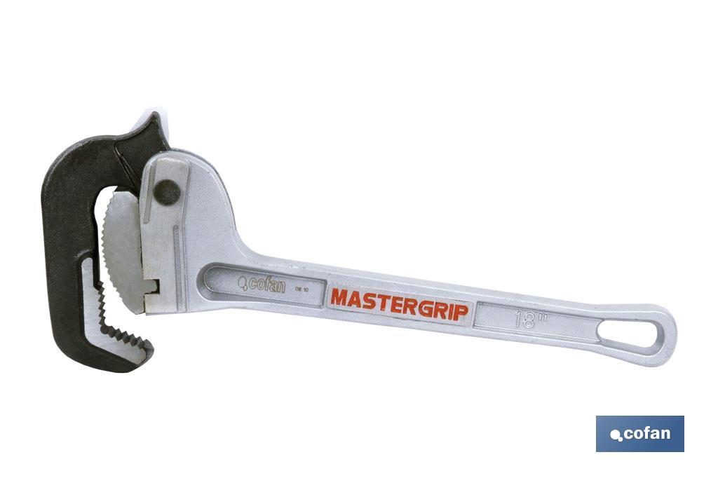 Mastergrip pipe wrench in aluminium - Cofan