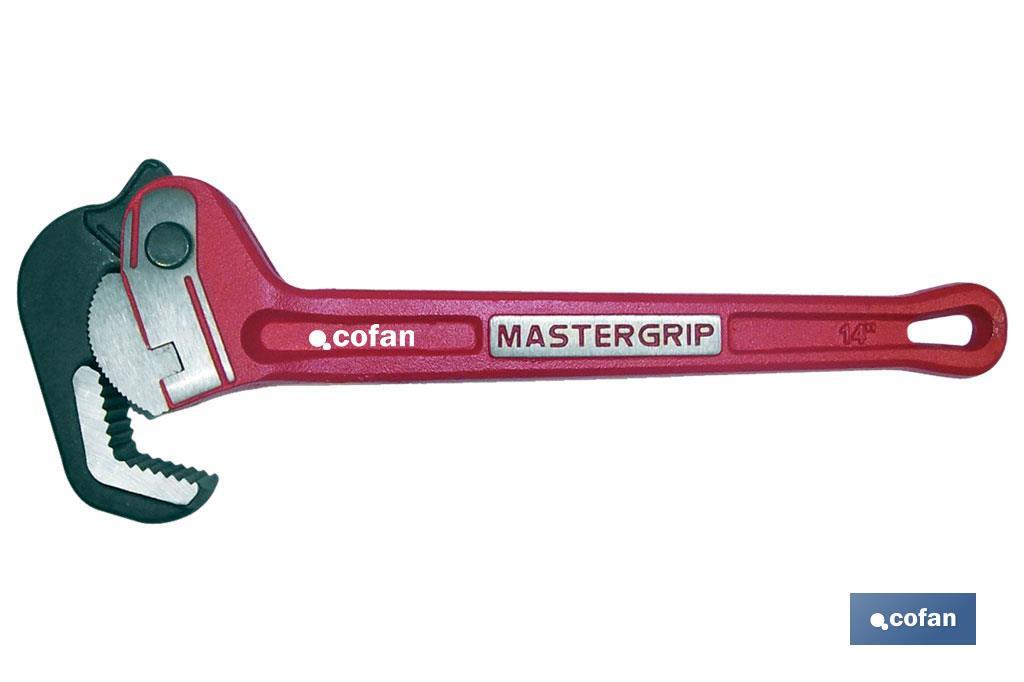 Llave para tubo mastergrip | Fabricada en acero forjado | Con diámetro apertura máximo de 1 1/2" y 2" - Cofan