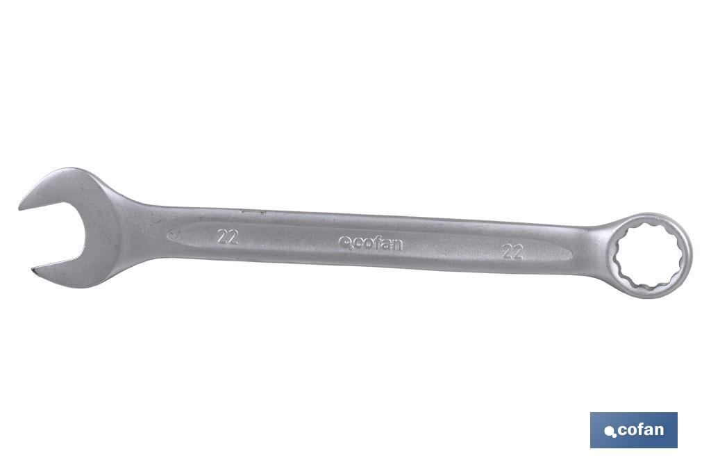 Polished combination spanners | Chrome-vanadium steel | Size: 50mm - Cofan