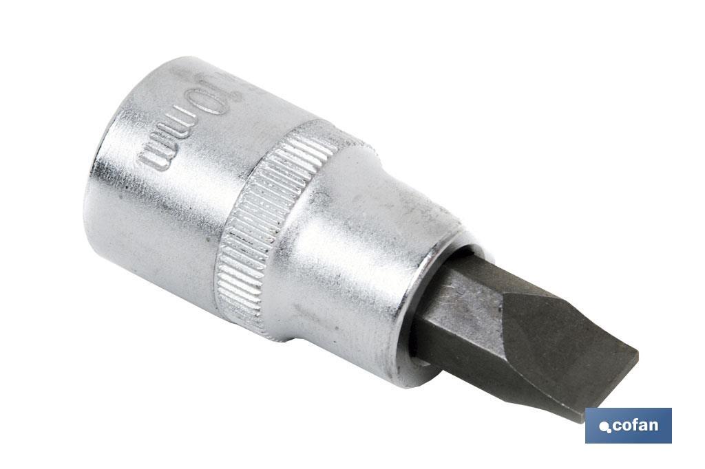 1/2" screwdriver bit socket | High-quality chrome-vanadium steel | With SL10 tip - Cofan