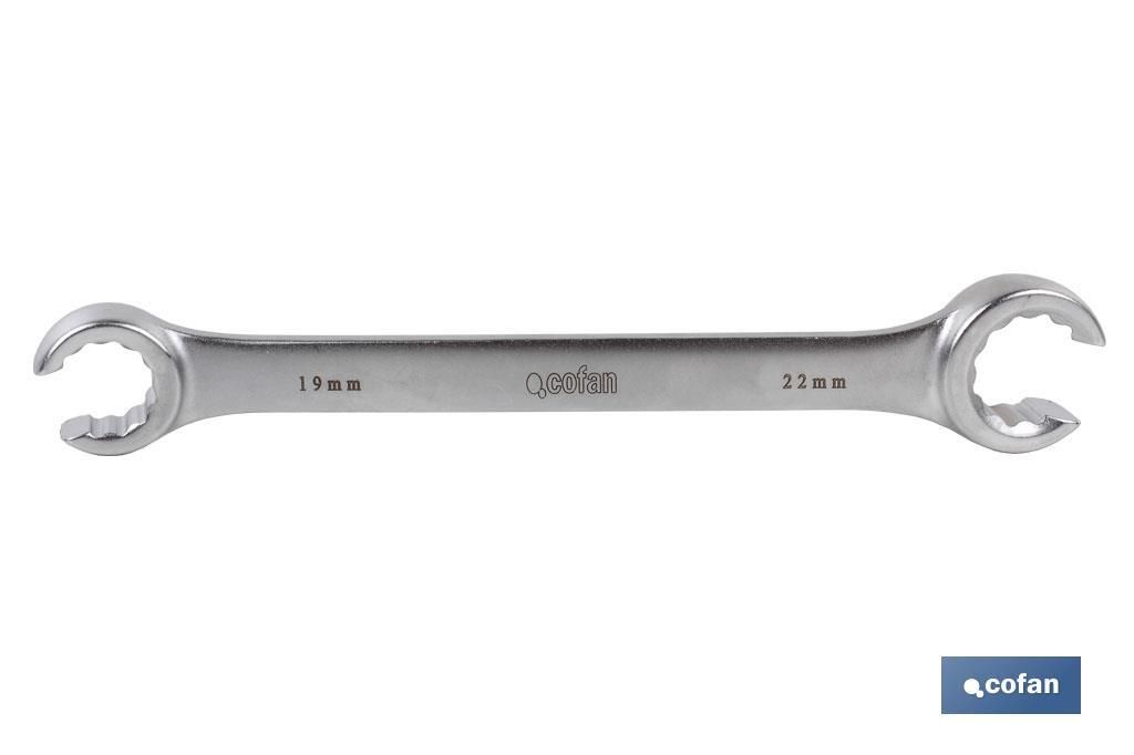 Open-ended spanners | Double reinforced opening | Available models from 8 x 10 to 30 x 32 - Cofan