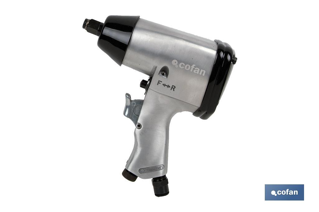 1/2" air impact wrench case with accessories - Cofan