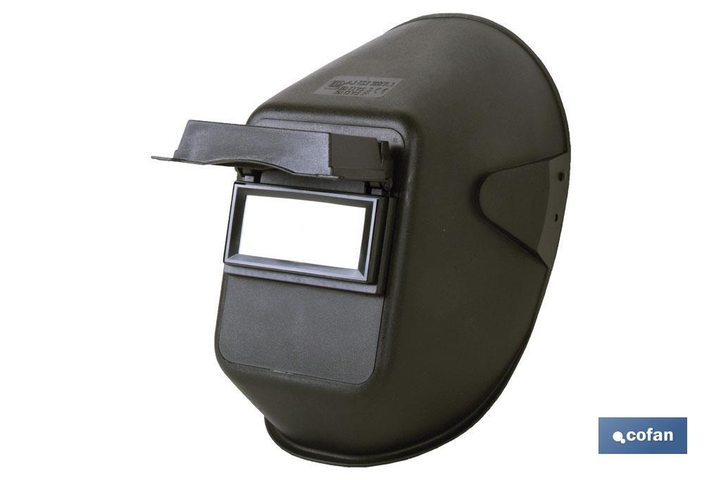 Welding helmet | Adjustable | Shade no. 11 | Black and white lenses | EN 166/EN 175 - Cofan