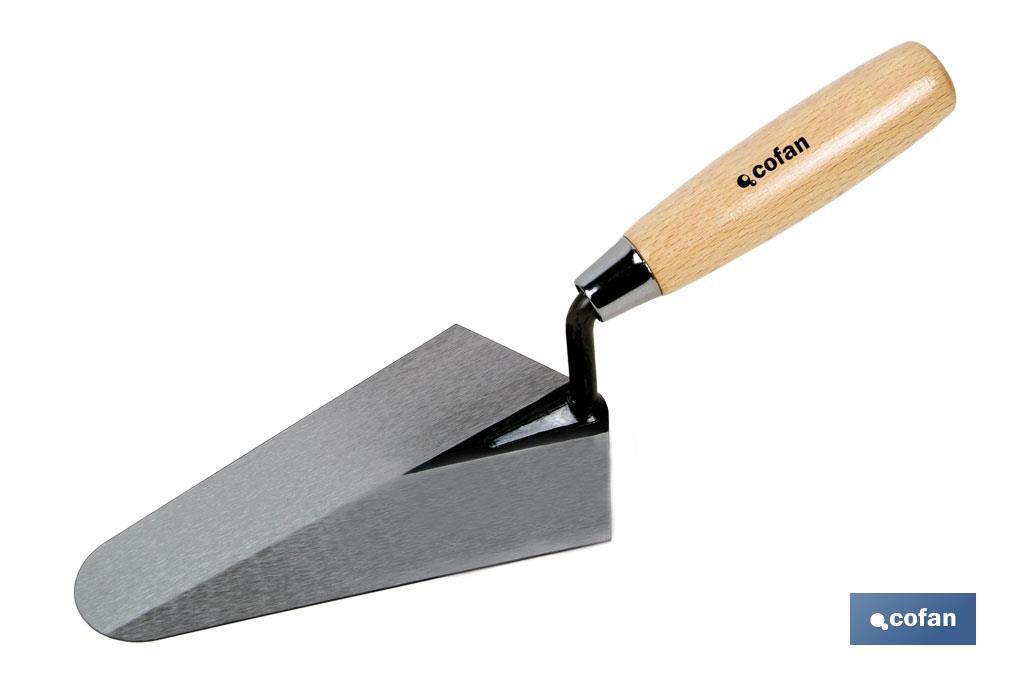 Forged round tip trowel, Madrid Model | Available in various lengths | Suitable for construction industry | Wooden handle - Cofan