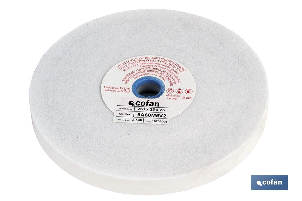 Rectified high quality white millstones. - Cofan