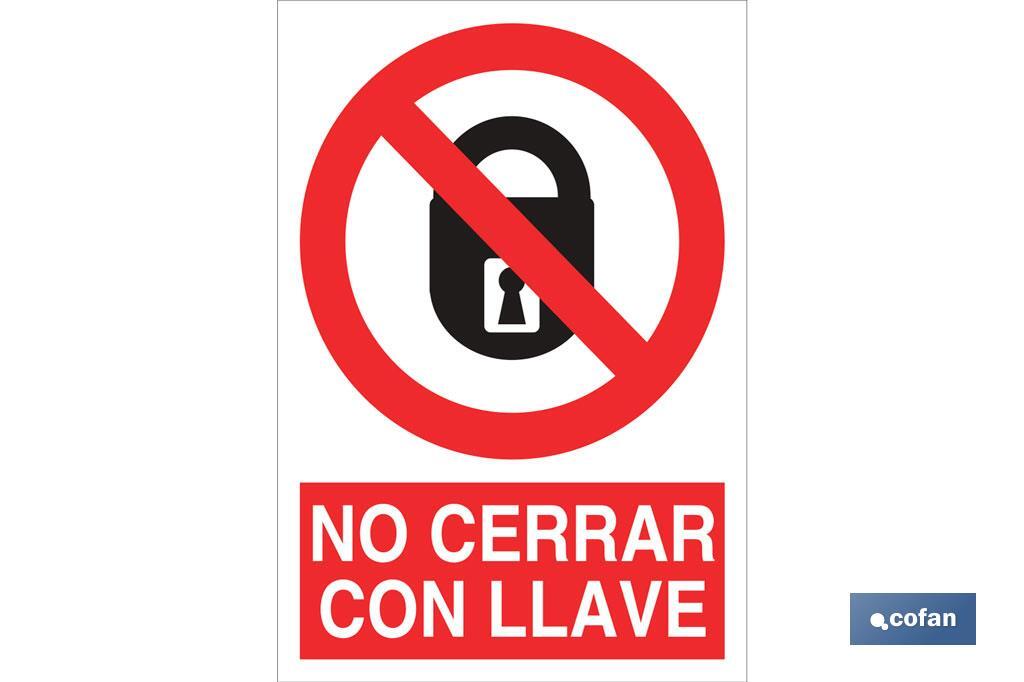 No cerrar con llave - Cofan