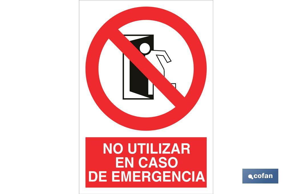 Do not use in case of emergency - Cofan